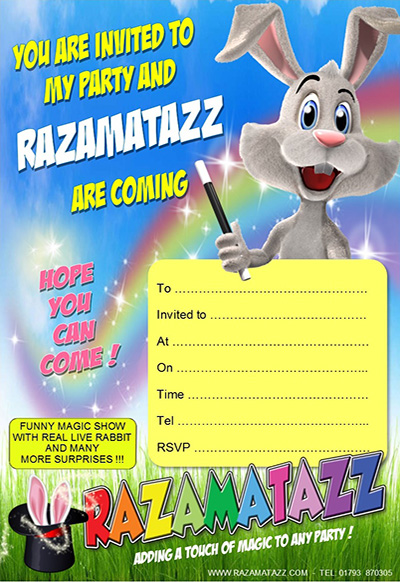 Razamatazz Invitation Blue & Green